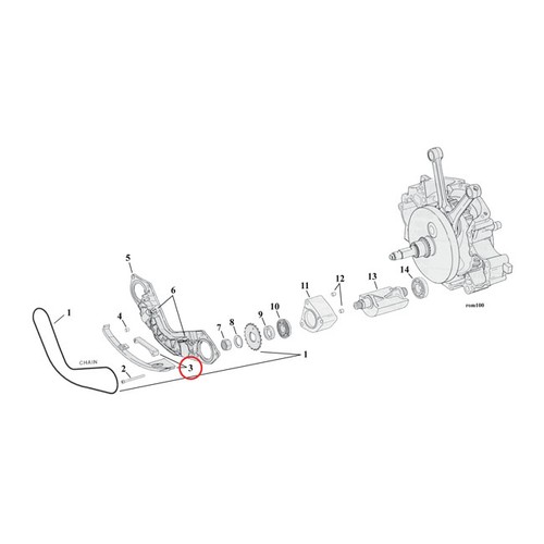 Kit guida catena bilanciatori - kit, catena,