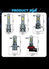 2 LAMPADINE LED H7 H4 H1 H3