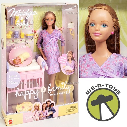 Barbie happy family set midge - set,