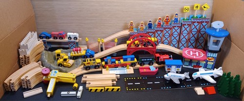 Pezzi binari treni legno - pezzi,