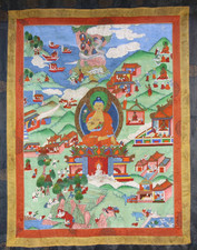 Antico maestro Thangka in