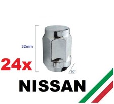 kit 24 DADI RUOTA NISSAN TERRANO M12X1,25 CERCHI IN LEGA FERRO 4X4 pickup D21
