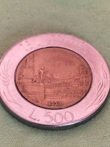 Moneta 500 lire bimetalliche - moneta,
