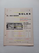 Solex carburatore C.40 DHH Alfa Romeo Giulia 1.6-Super-GTV 1968 catalogo ricambi
