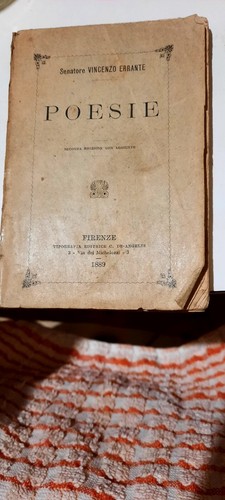 Libro antico poesie v - antico, di