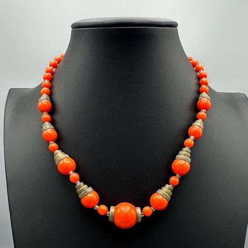 Collana corallo arancione - collana,