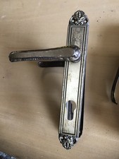 set  2 pezzi MANIGLIA VINTAGE IN OTTONE   PER PORTA INTERNA