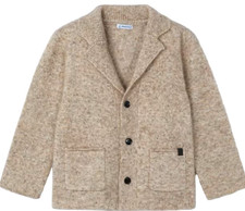 MAYORAL  Pocket Jacket Sweater - Tan Heather - NWT Boys 4