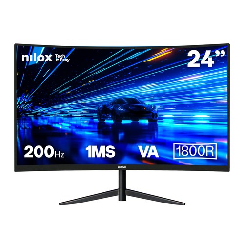 Nilox monitor curvo 200hz - monitor, 23
