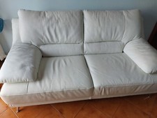 vendo divano in pelle bianca