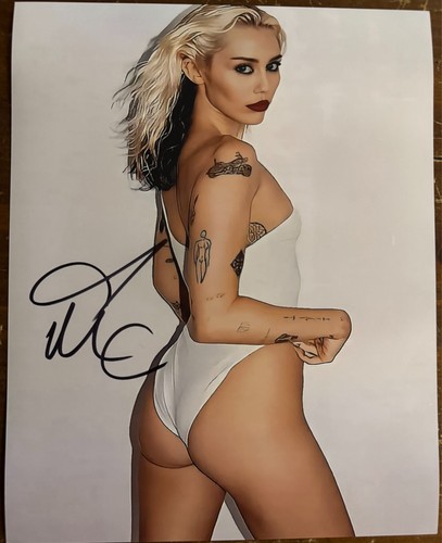 Autografo firmato miley cyrus - miley,