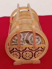 Vintage Wicker Coaster Basket