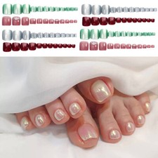 24 Pezzi Unghie Finte Dei