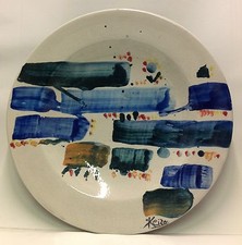 MORISHITA KEIZO (1944-2003) DIPINTO SUL PIATTO IN CERAMICA 52CM PEZZO UNICO