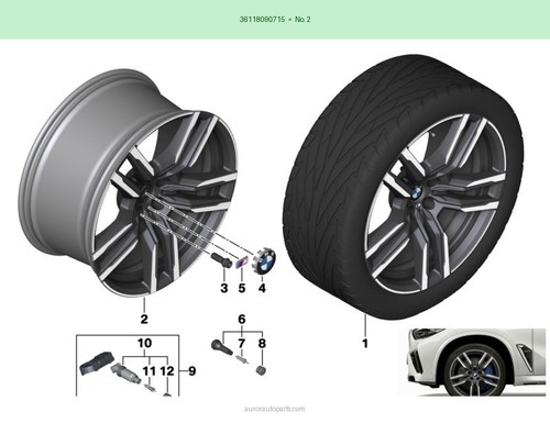 Bmw cerchio lega originale - in,
