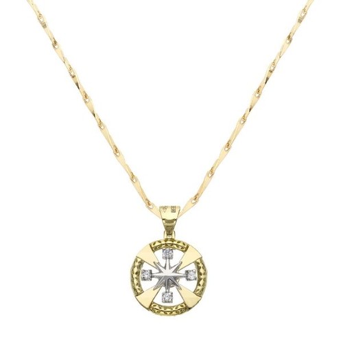 Collana con pendente rosa - collana,
