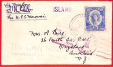 aa3821 - TOGA - STORIA POSTALE - PAQUEBOT: LATTA Mail COVER in NUOVA ZELANDA
