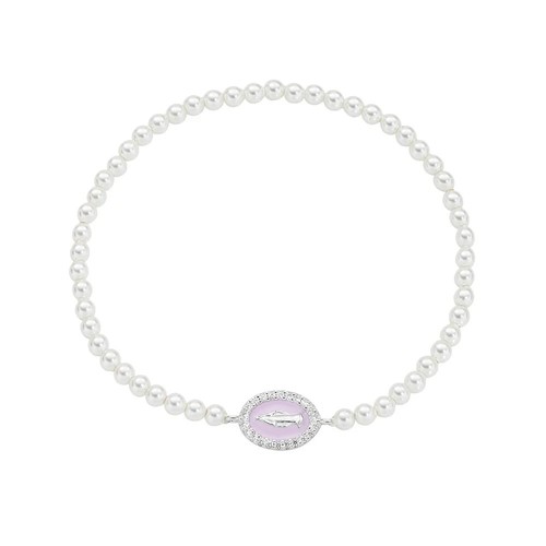 Bracciale perle amen - bracciale, medaglia