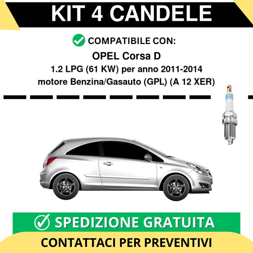 Kit candele per opel corsa - 4,