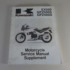 Supplemento manuale officina Kawasaki EX 500 / GPZ 400 S / 500 S dal 08/1991