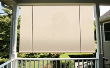 Nuovo rullo tenda avvolgibile UV schermo cieco patio esterno terrazza gazebo veranda beige