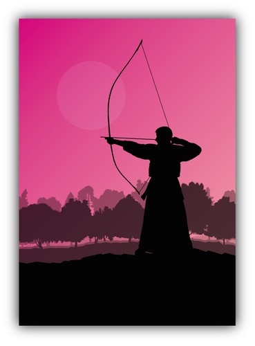 Adesivo kyudo archer - kyudo, japan