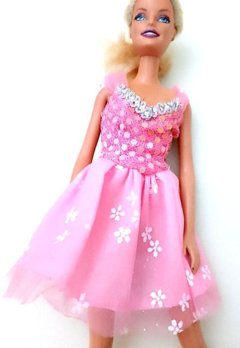 B325 barbie 90s abito - b325, rosa