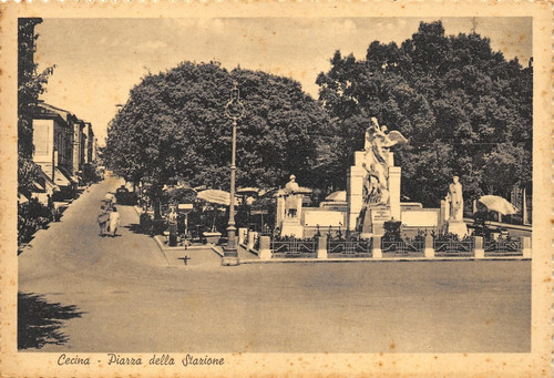 G4786 cartolina cecina piazza - cartolina,