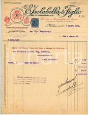 1928 MILANO Vermouth ISOLABELLA Fattura a Remo VALSECCHI Garage di CALOLZIO