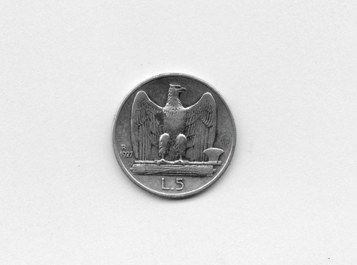 Moneta aquilotto 1927 - moneta, lire