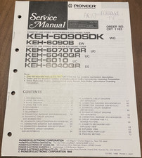 Pioneer KEH-6090SDK 6090B 6070TQR 6040QR 6010 6040QR Manuale di servizio riparazione auto