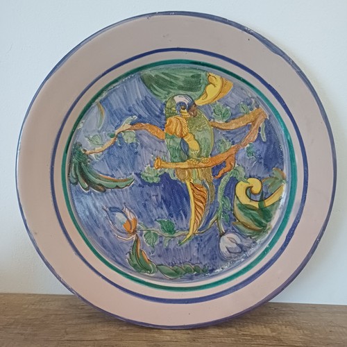 Grande piatto ceramica dipinto - piatto,