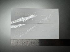 2 Set per Chitarra Elettrica Ibanez J&M JS RG S Series Basso Headstock Sticker Bianco