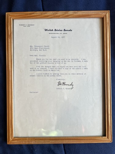 1967 robert kennedy lettera - robert, f.
