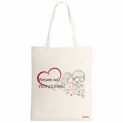 Borsa poliestere ecru 34x39 - borsa,