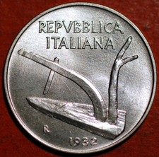 Italy 10 Lire 1982 KM# 93