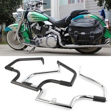 Protezione barra antiurto motore nera adatta 00-17 Harley Davidson Softail Heritage Classic