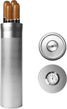 Portasigari Portatile, Humidor Sigari in Acciaio Inox, Humidor per 3 O 4 Sigari,