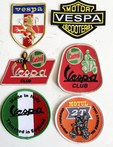 Vespa club shield patches - vespa,