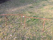 4779 ANTICHI CAVALLETTI FERRO INCASTRO ARREDAMENTO TAVOLINO D'EPOCA 1800