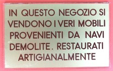 TARGA INFORMATIVA - DA NEGOZI