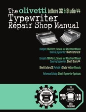 The Olivetti Lettera 32 & Studio 44 Typewriter Repair Shop Manual