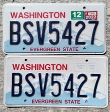 TARGHE WASHINGTON Originali COPPIA auto AMERICANE USA US66