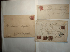 Regno d'Italia 3 buste lettera francobolli 10 e 30 centesimi