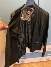 Giacca finta pelle da donna taglia L colore nero