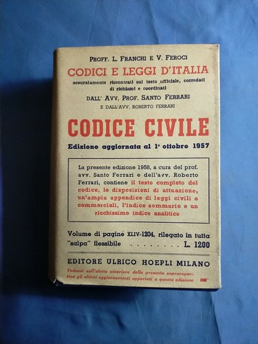 Codice civile 1957 hoepli - hoepli,