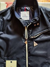 Vintage MONCLER Emile Blu Bomber Jacket taglia 2 M come nuovo