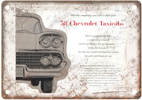 Insegna metallo vintage 1958 - insegna,