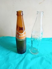 Lotto 2 Bottiglie vintage Aranciata Fanta e Coca Cola