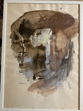 UGO ATTARDI   1923+2006. TECNICA MISTA SU  CARTA. 1962